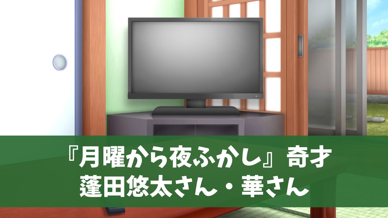 【月曜から夜ふかし】小4の華ちゃん＆中2の悠太さんの天才クリエーターきょうだいについて